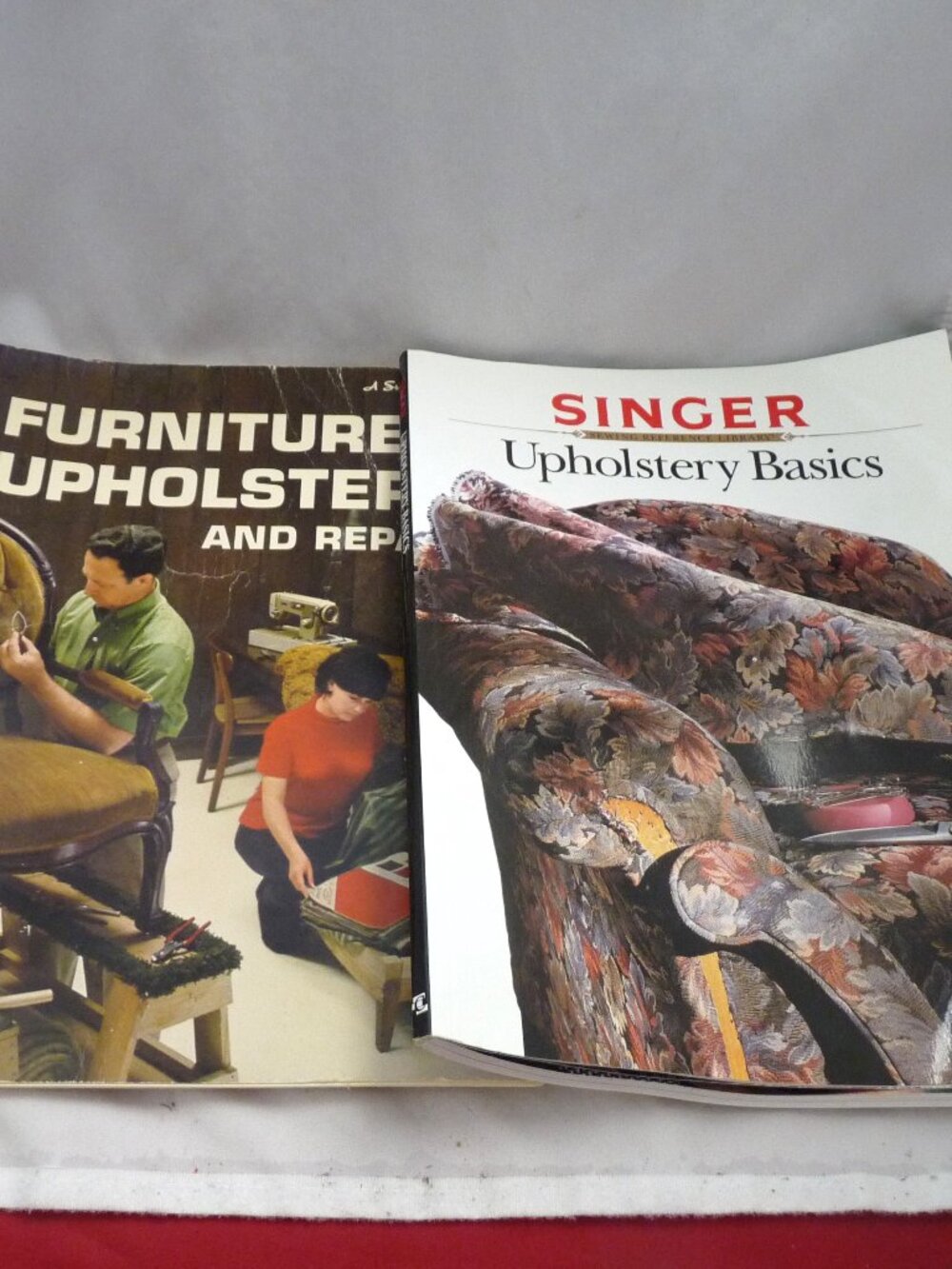 2 upholstery how to books Singer Sunset furniture repair caning cushions slip co